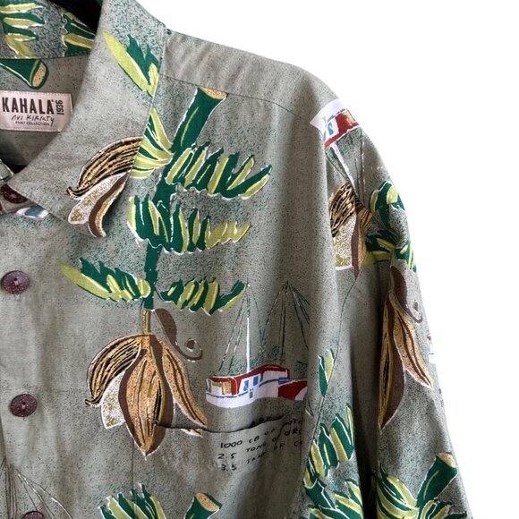 Kahala 1936 Avi Kiraty Print Collection Hawaiian  Linen Blend Shirt Size 2XL - Picture 2 of 11